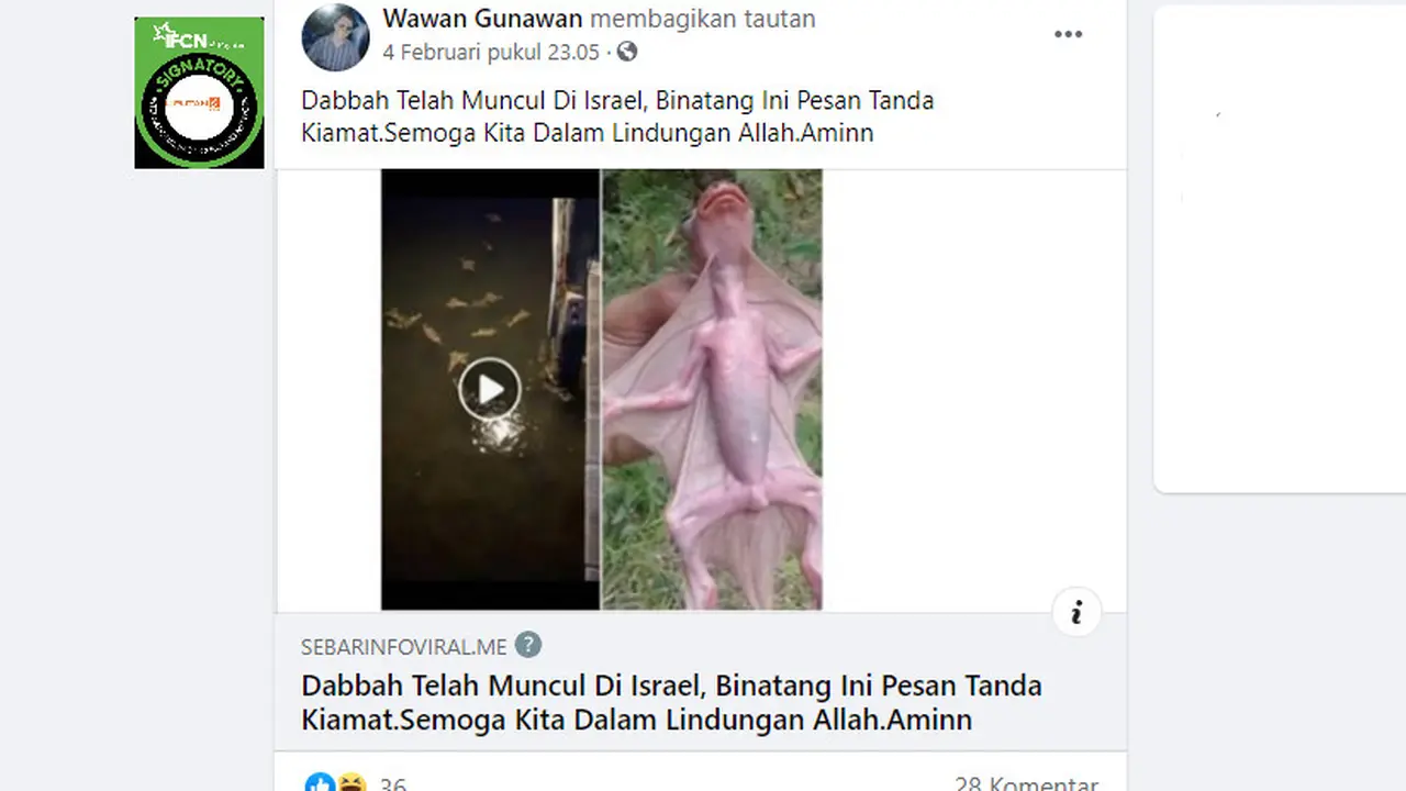 Cek Fakta Liputan6.com menelusuri klaim foto penampakan Dabbah hewan tanda kiamat