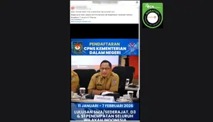 Cek Fakta: Tidak Benar Link Pendaftaran CPNS Kemendagri pada 11 Januari-7 Februari 2026