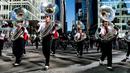 Pada 23 November 2023, akan ada 25 balon, 31 kendaraan hias, 6 balon, 11 marching band, dan 18 selebriti ternama yang ditampilkan dalam parade tersebut, menurut situs resmi Macy. (AP Photo/Peter K. Afriyie)