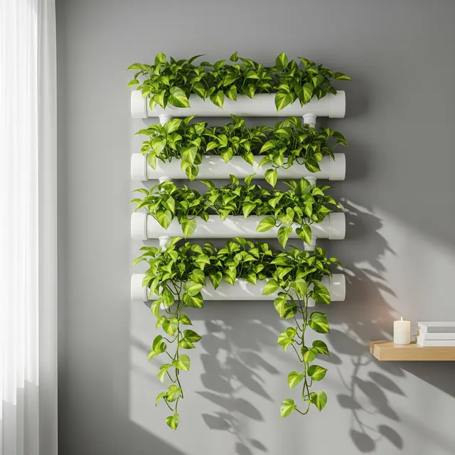 Tanaman Paling Tahan Panas untuk Kebun Vertikal PVC (Image by Gemini AI)