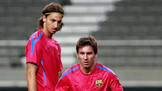 Zlatan Ibrahimovic dan Lionel Messi