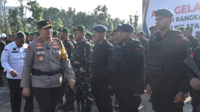 Apel pengamanan kunjungan kerja Presiden Joko Widodo ke Riau.