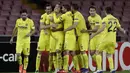 Secara mengejutkan Villarreal menjukalkan Napoli untuk lolos ke babak 16 besar liga Europa dengan agregat gol  2-1. (REUTERS/Max Rossi)