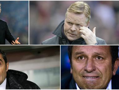 Barcelona hingga saat ini belum mencapai kata sepakat dengan Luis Enrique terkait perpanjangan kontrak, hal ini membuat spekulasi masa depannya di Camp Nou kian gelap. Berikut ini Ronald Koeman dan 5 pelatih calon suksesor Luis Enrique. (AFP)