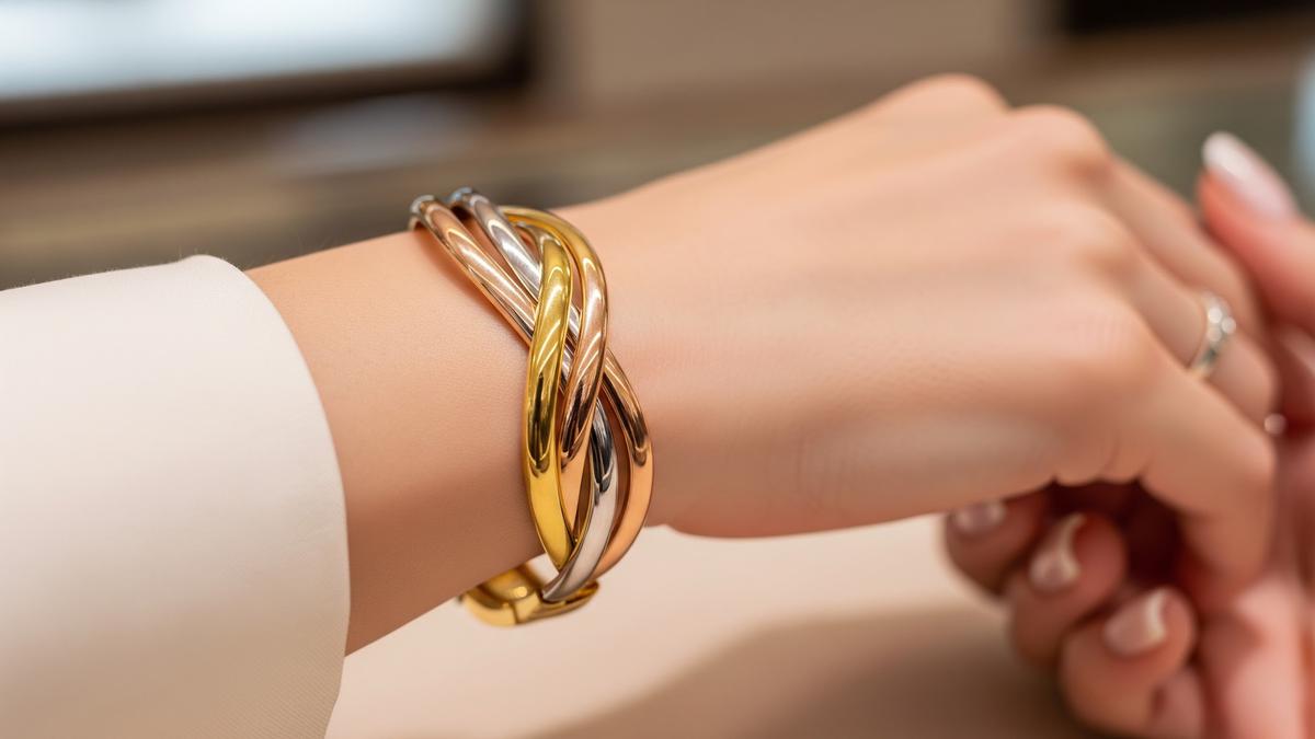 10 Model Gelang Emas Twist Tiga Warna yang Lagi Tren 2026, Cocok untuk Remaja dan Dewasa