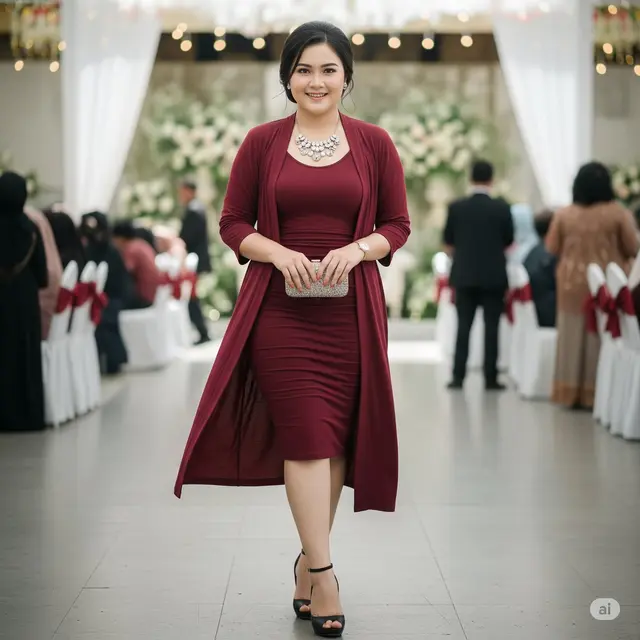 Tips Pilih Baju Kondangan untuk Wanita Gemuk Biar Terlihat Langsing