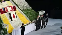 Wapres Ma'ruf Amin menghadiri prosesi pemakaman kenegaraan mantan PM Jepang Shinzo Abe di Nippon Budokan, Choyoda, Tokyo, Selasa (27/9/2022).(Foto: BPMI Setwapres)