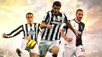 Juventus - Fabio Cannavaro, Alvaro Morata, Leonardo Bonucci (Bola.com/Adreanus Titus)