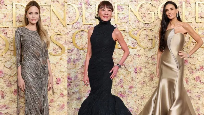 10 Gaun Terbaik di Golden Globes 2025, Didominasi Aktris Senior Angelina Jolie hingga Demi Moore