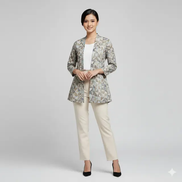 Setelan Batik Wanita Terbaru 2025 untuk Acara Formal. Gemini