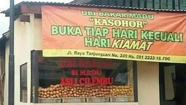 6 Spanduk Jualan 'Hari Kiamat Tutup' Ini Bikin Pembeli Elus Dada, Kocak