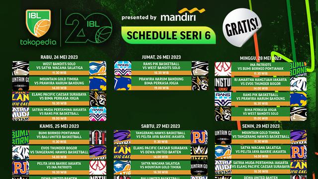 Daftar Pertandingan IBL Tokopedia 2023 Seri 6 di Vidio, 24-31 Mei 2023