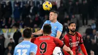 Pertandingan lanjutan Liga Italia 2023/2024 antara Lazio kontra AC Milan. (Alberto PIZZOLI / AFP)