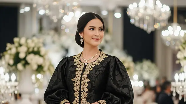 Model Atasan Brokat Hitam Bawahan Batik Terbaru