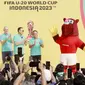 Maskot Piala Dunia U-20 2023 resmi diluncurkan pada hari ini atau Minggu (18/9/2022) di Bundaran HI, Jakarta. (Bola.com/M Iqbal Ichsan)