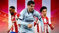 Atletico Madrid - Matheus Cunha, Alvaro Morata, Joao Felix (Bola.com/Adreanus Titus)