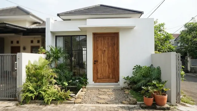 Warna Pintu untuk Rumah Kecil Berdinding Putih