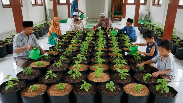 ide kebun di mushola kecil tanpa modal besar