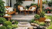 10 Inspirasi Teras Rumah Asri dengan Taman Mini yang Memukau, Asri dan Bikin Betah