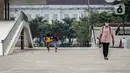 Suasana Taman Lapangan Banteng di Jakarta, Minggu (18/10/2020). Taman Lapangan Banteng kembali dibuka di masa PSBB Transisi dengan protokol kesehatan ketat. (Liputan6.com/Faizal Fanani)