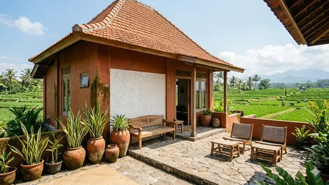 Kombinasi Warna Rumah Sederhana Tapi Enak Dipandang. AI