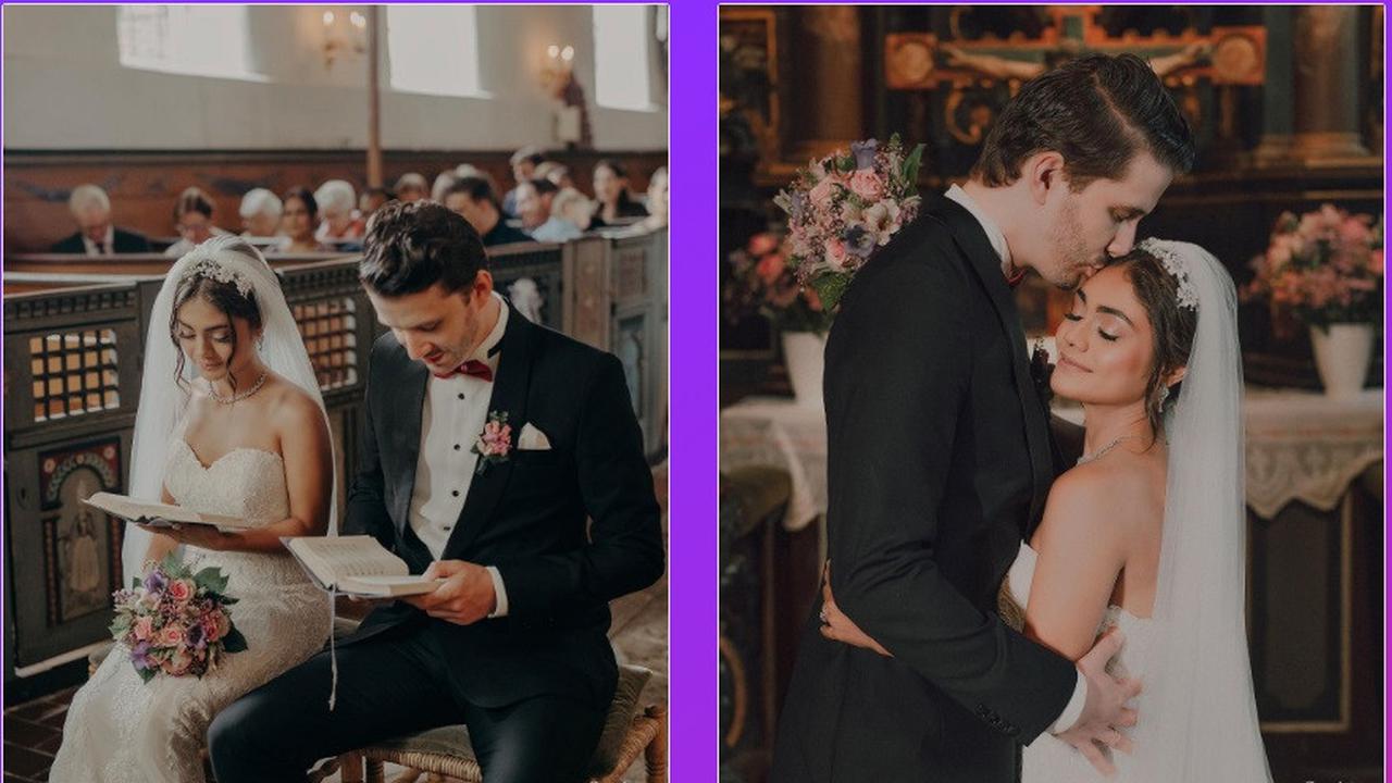 Pernikahan bintang Uttaran Sreejita De dengan MIchael Blohm Pape (Photo shot by @raabta.studios, taken from @sreejita_de via Instagram)