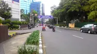 Jalan Diponegoro, Menteng, Jakarta Pusat, sepi dari joki 3 in 1, Selasa (5/4/2016), (Liputan6.com/Ahmad Romadoni)