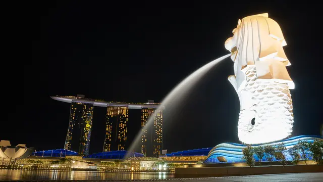 Merlion, landmark khas Singapura (Foto Dok: Freepik/freestockcenter)