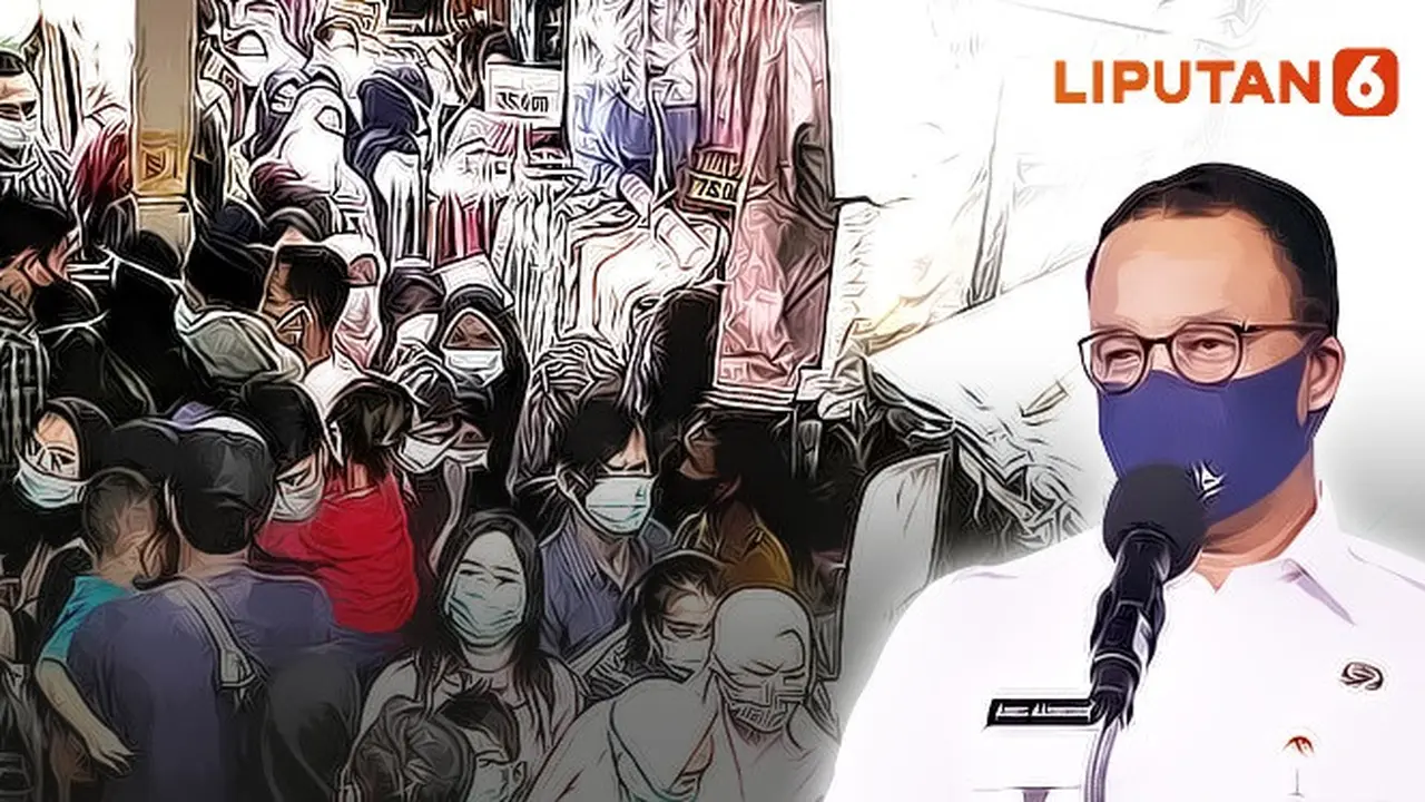 Banner Infografis Geger Kerumunan Pasar Tanah Abang. (Liputan6.com/Abdillah)