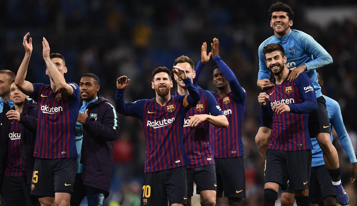 1. Barcelona memiliki rating bintang lima dengan overall rating 86. (AFP/Oscar Del Pozo)