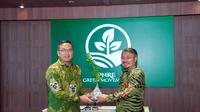 Direktur Utama Pertamina, Simon Aloysius Mantiri dalam Launching PNRE Green Movement dan Penandatanganan Nota Kesepahaman (MoU) antara Pertamina dan Perkumpulan Akar Insani Indonesia (Akar). (Foto: Istimewa)