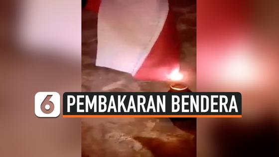 VIDEO: Video Viral Wanita Bakar Bendera Merah Putih