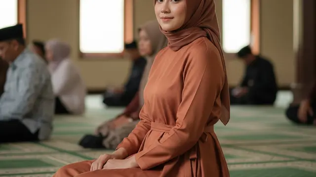 Model Gamis Minimalis Elegan untuk Acara Pengajian