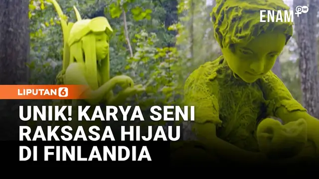 Unik! Karya Seni "Raksasa Hijau" di Finlandia yang Bagai Diselimuti Lumut