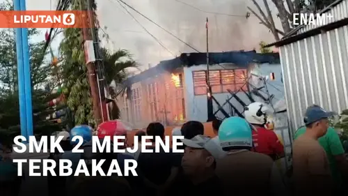 VIDEO: SMK 2 Mejene Terbakar, Puluhan Siswa Kehilangan Ijazah dan Tak Bisa Belajar