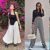 Outfit hitam putih ala Aulia Sarah