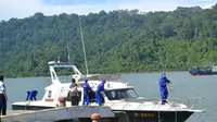 Nusakambangan dilihat dari Dermaga Wijayapura, Cilacap, Jawa Tengah. (Foto: Liputan6.com/Muhamad Ridlo)