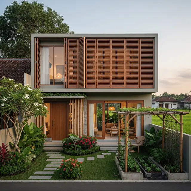 Contoh Rumah Tumbuh di Desa untuk Keluarga Muda (Gemini AI)
