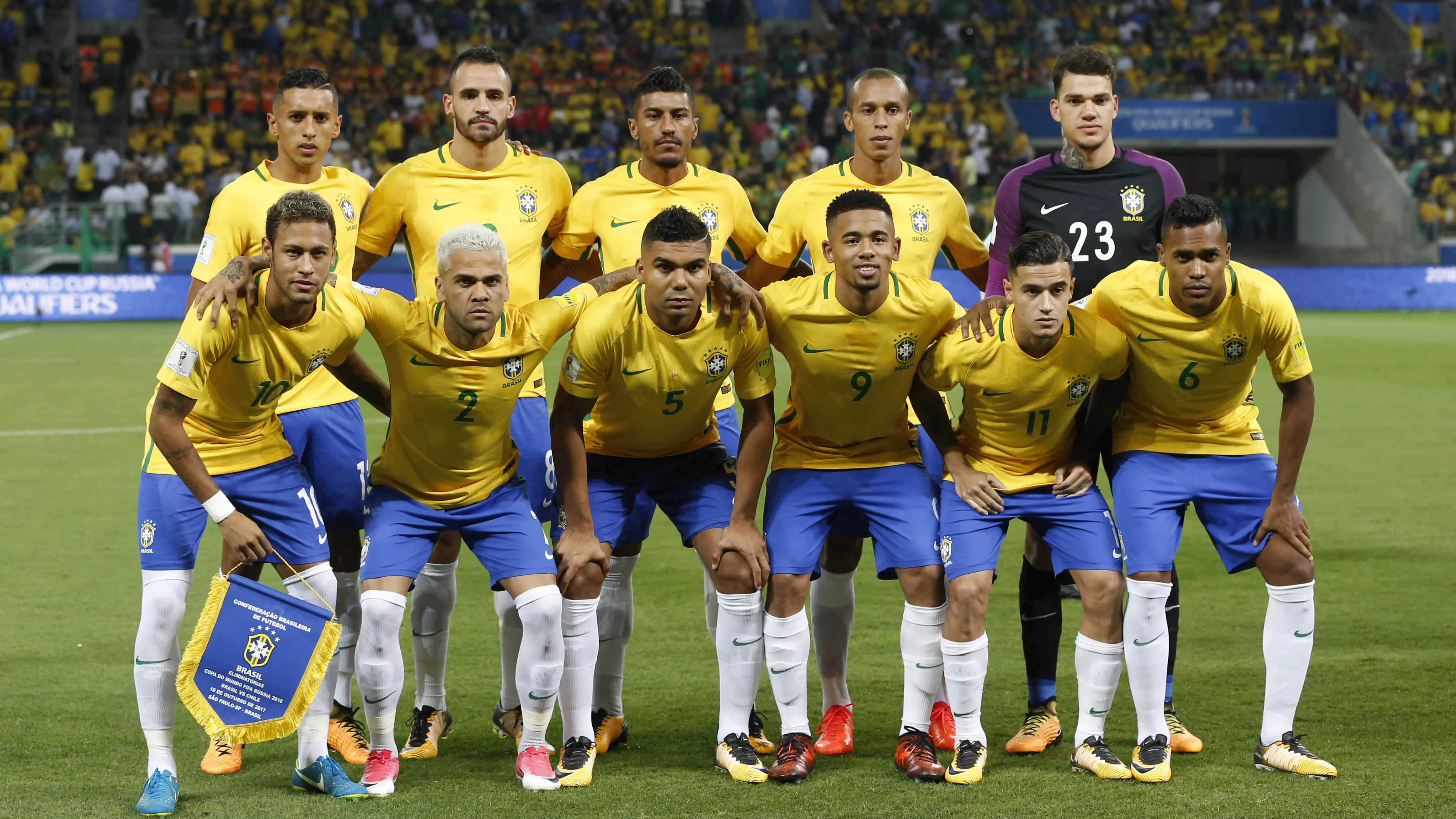Timnas Brasil.  (AP/Andre Penner)