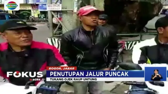 Jalur Puncak Ditutup, Tukang Ojek Raup Untung hingga 100 Persen