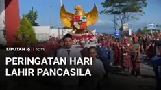Beragam cara dilakukan warga untuk memperingati Hari Lahir Pancasila. Di Ende, Nusa Tenggara Timur, warga menggelar parade dengan mengenakan pakaian adat.