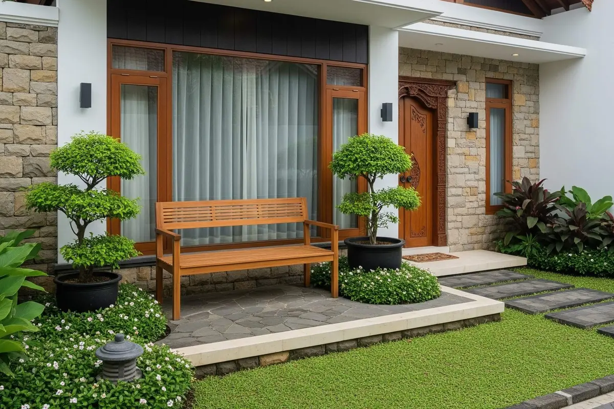 Model Rumah Sederhana Tapi Mewah dengan Taman Depan Kecil