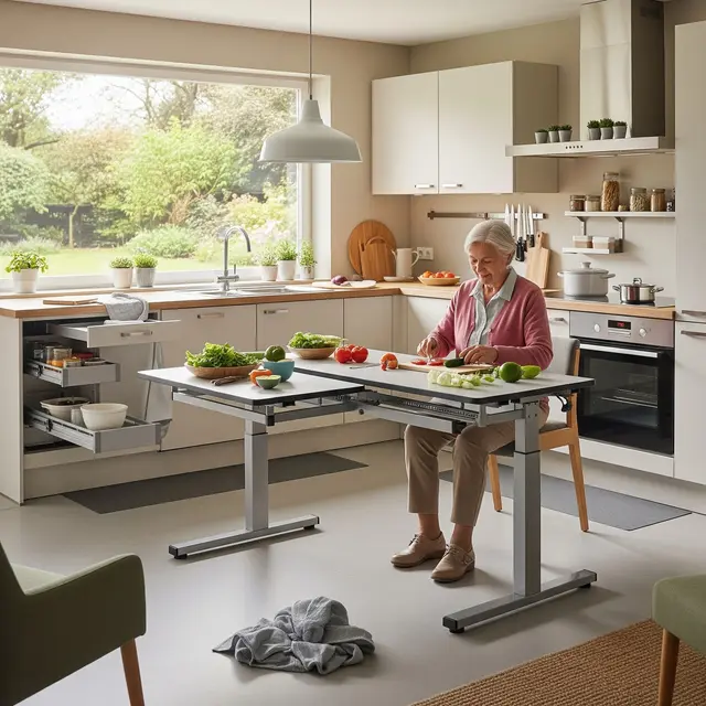 Model Rumah Lansia dengan Dapur Duduk (Gemini AI)