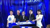 Trip.com kian memperluas jangkauannya untuk mempromosikan wisata di kawasan Asia Tenggara dengan mendirikan live streaming hub Asia di Bangkok, Thailand. (Liputan6.com/Melinda Indrasari)