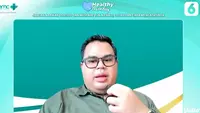 Dokter spesialis neurologi Nezzar Erraldin dari RS EMC Cibitung menjelaskan tentang terapi pada pasien vertigo. (Dok: Tangkapan Layar Healthy Monday)
