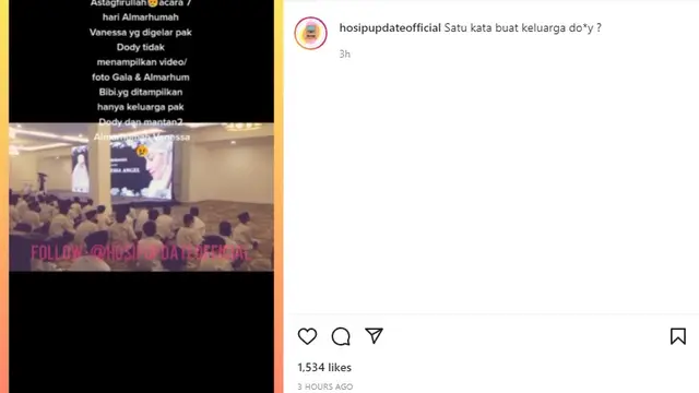 Vanessa Angel (Foto: Instagram/@hosipupdateofficial)
