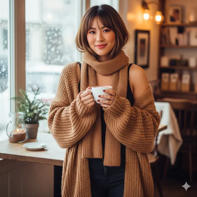 Cardigan Oversized: Layering Master untuk Cuaca Dingin
