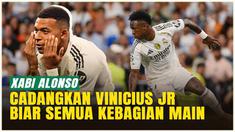 Real Madrid berhasil menang dramatis 2-1 atas Marseille di Liga Champions 2025/2026, tapi sorotan utama justru jatuh pada keputusan Xabi Alonso mencadangkan Vinicius Jr. Alonso memilih Rodrygo dan pemain muda Franco Mastantuono sejak menit awal.