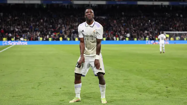 Foto: Gol dan Tarian Vinicius Junior Jawab Serangan Rasial Pendukung Atletico Madrid