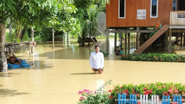 Banjir di Desa Tongkoseng Kabupaten Bombana